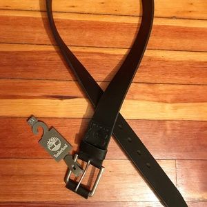 Men Timberland leather belt